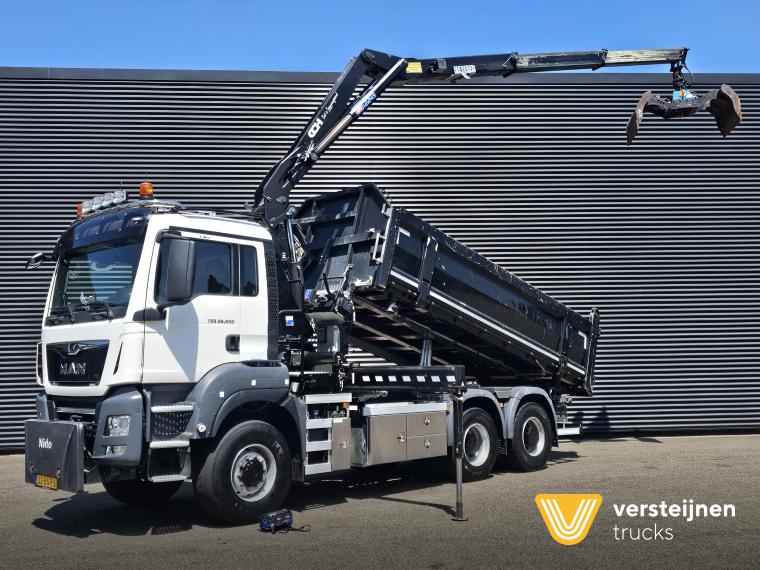 MAN TGS 26.500 6X6 BB / Z CRANE + 2 SIDE TIPPER